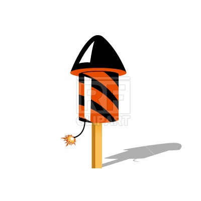 400x400 Rocket For Fireworks Free Vector Clip Art Image