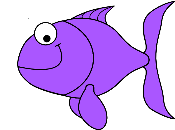 600x446 Purple Fish Clip Art