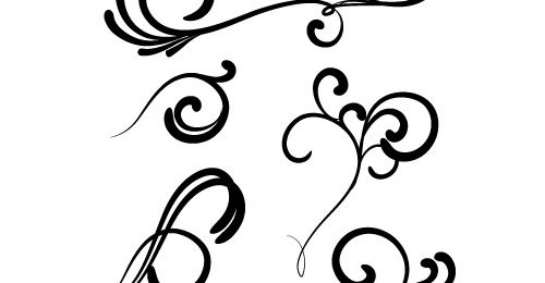 500x260 Swirl Clipart Silhouette