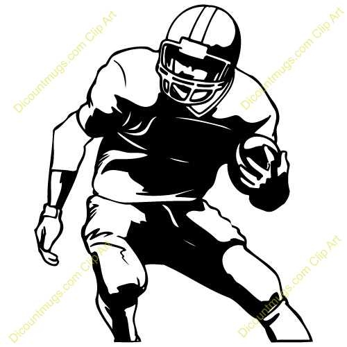 500x500 Football Player Clipart Black And White Free Clipart Panda