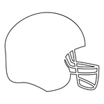150x150 American Football Field, Ball And Helmet Royalty Free Vector Clip