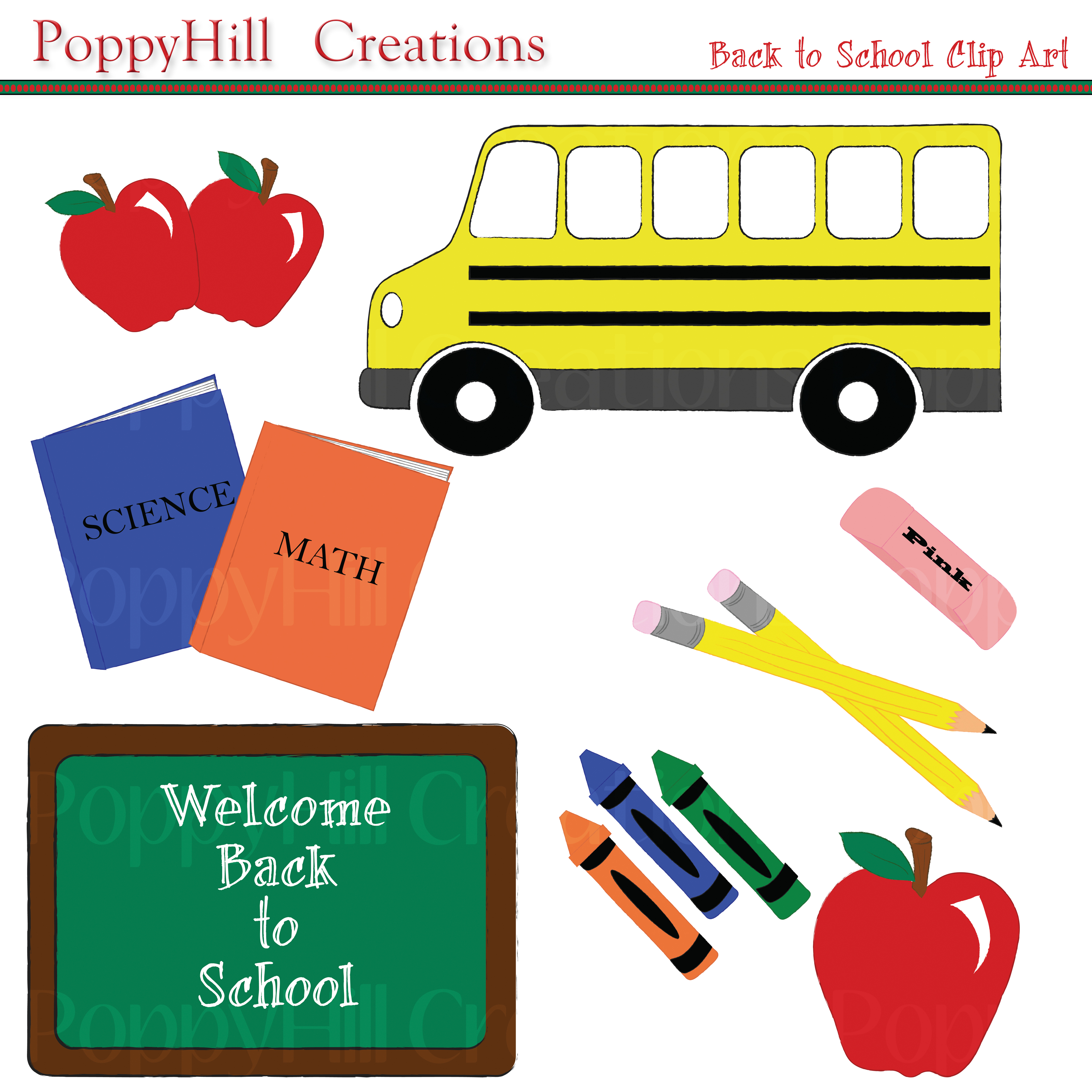3600x3600 August 20clipart Back To School Clip Art