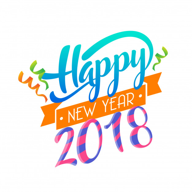 626x626 Modern Happy New Year 2018 Celebration Card Vector Free Download