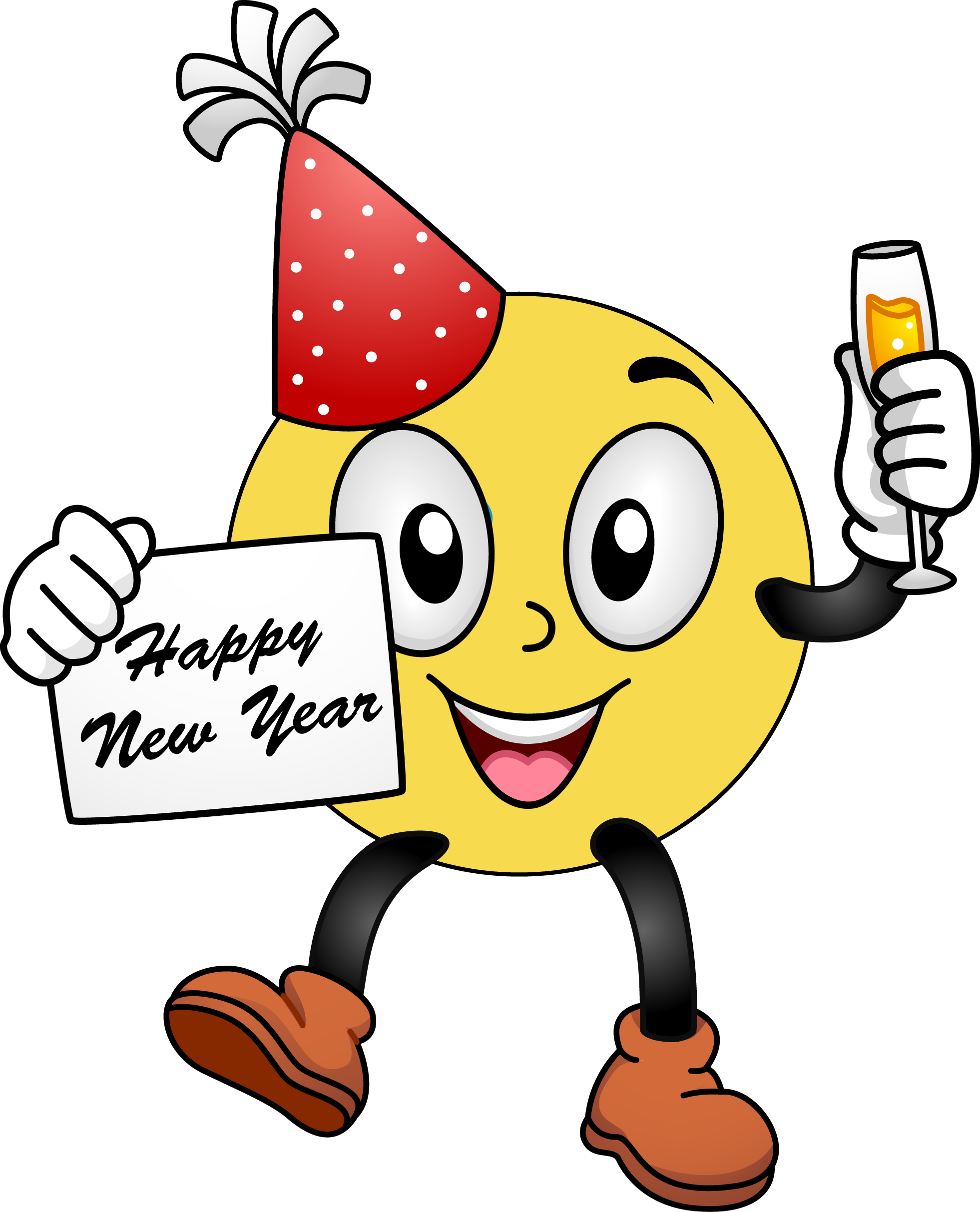 1962x2426 Happy New Year Smiley Face Clip Art