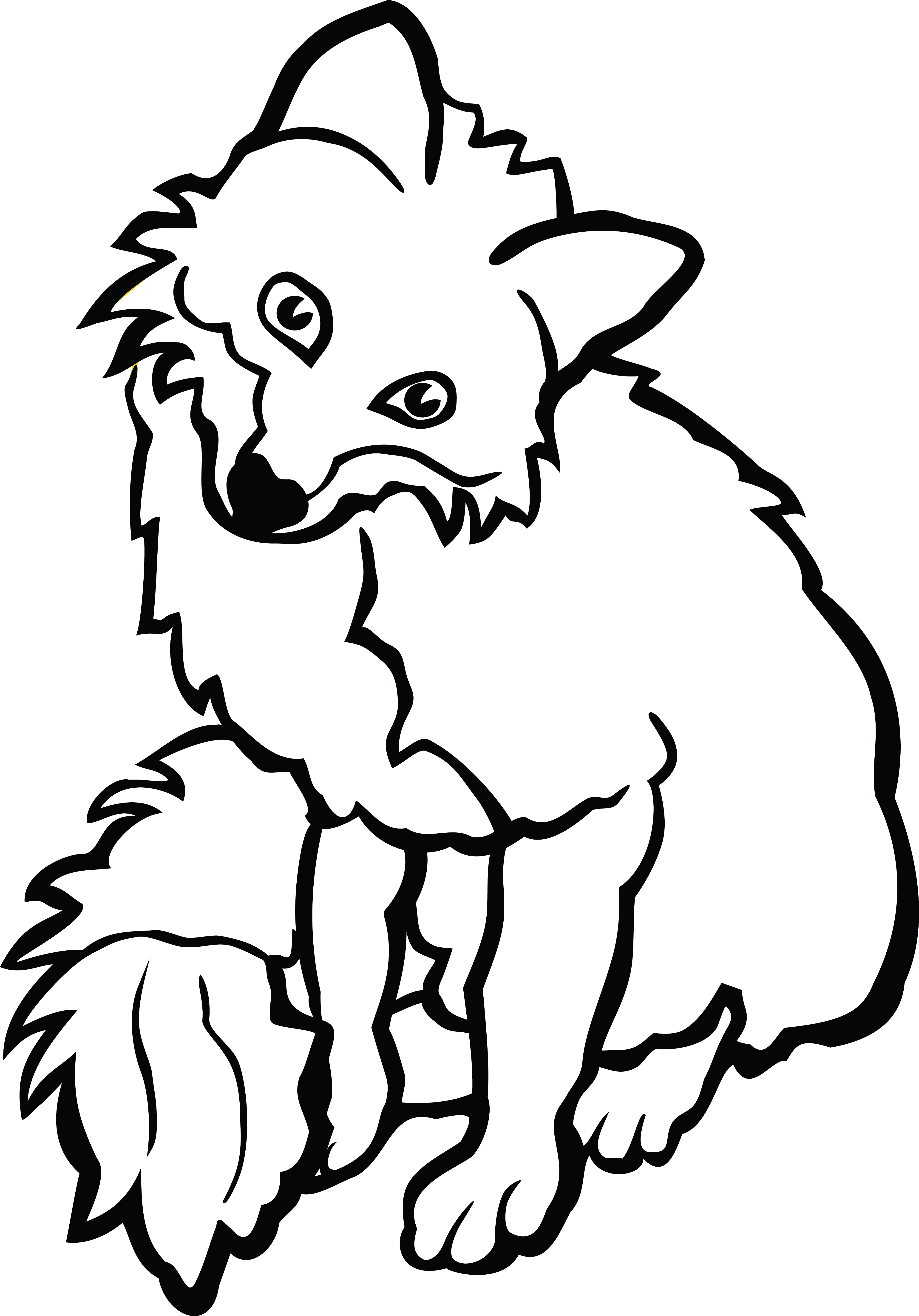 4000x5726 Clipart Of A Fox