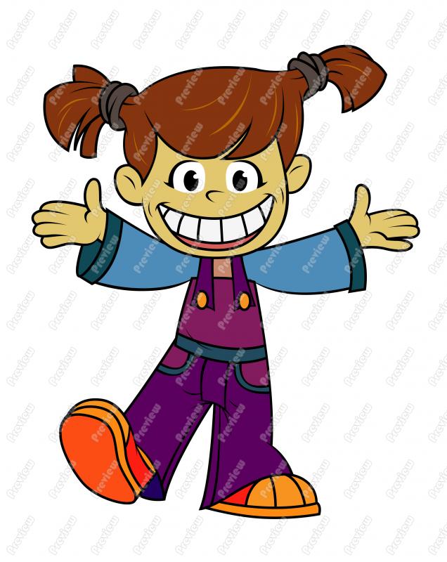 636x800 Happy Girl Clip Art