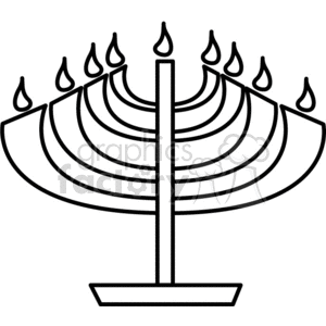 300x300 Royalty Free Menorah For Hanukkah 375303 Vector Clip Art Image