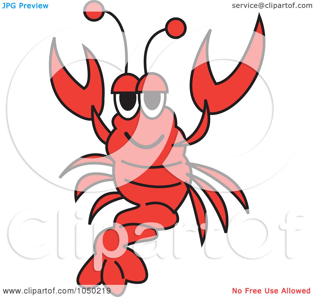 1080x1024 Royalty Free (Rf) Clip Art Illustration Of A Happy Red Lobster By