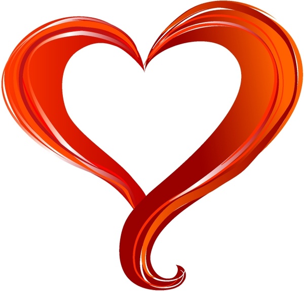 600x575 Red Heart Outline Free Vector Download (14,250 Free Vector)