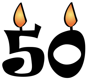 300x281 50th Birthday Clipart
