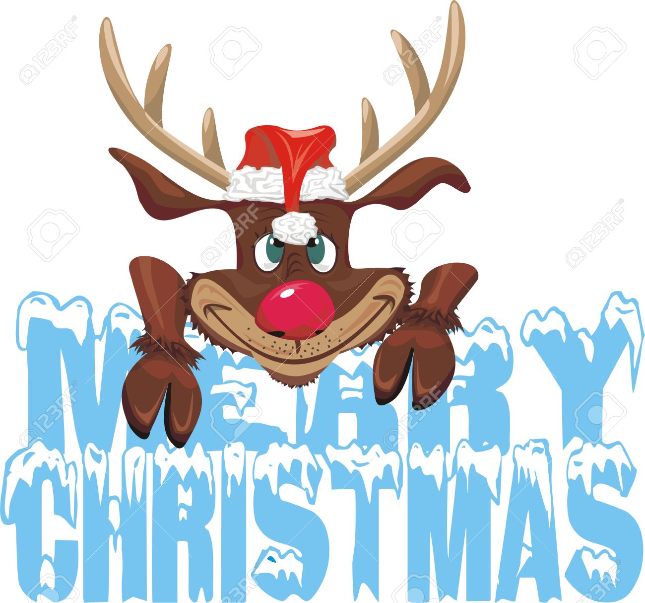 1300x1214 Merry Christmas Reindeer