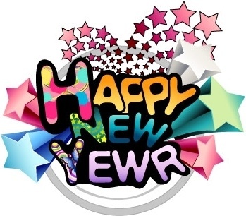 349x306 Happy New Year Word Art Free Vector Download (214,559 Free Vector