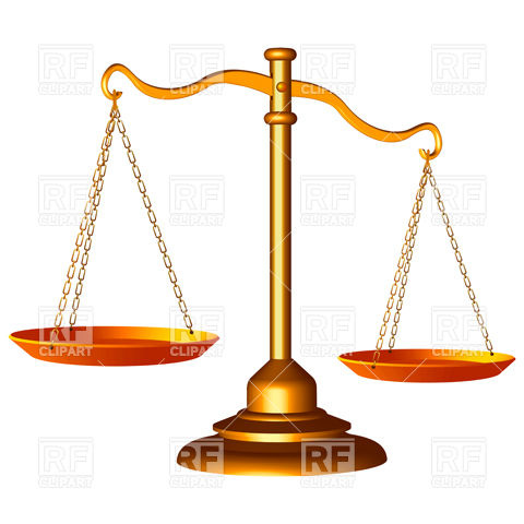 480x480 Golden Scales Of Justice Royalty Free Vector Clip Art Image