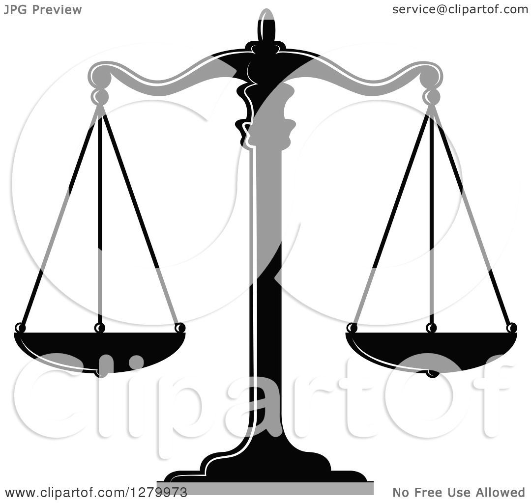 1080x1024 Scales Of Justice Clip Art Black And White