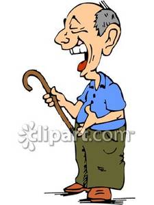 225x300 Laughing Old Man With A Cane