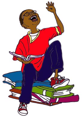 277x388 Reading And Laughing Clipart