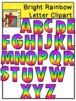 263x350 Letter Clipart Rainbow