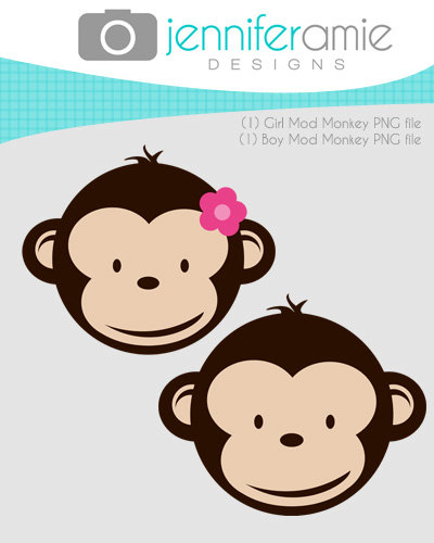 400x500 Baby Shower Monkey Clip Art