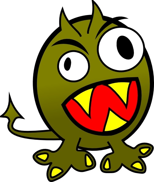 504x594 Small Funny Angry Monster Clip Art Free Vector In Open Office