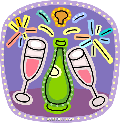 468x480 New Year's Day Royalty Free Vector Clip Art Illustration Vc103745