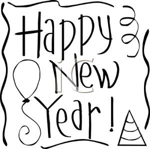 300x297 Years Day Black And White Clipart