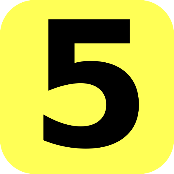 600x600 Five Clipart Number 4