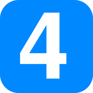 300x300 Number 4 In Light Blue Rounded Square Clip Art