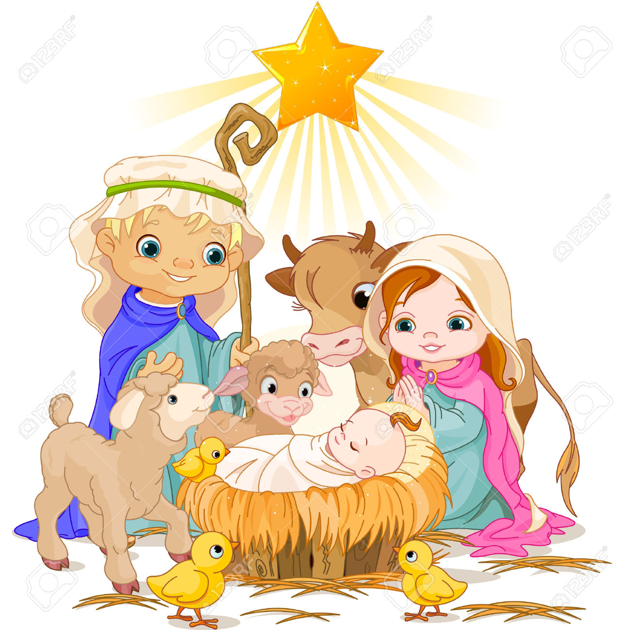 1286x1300 Christmas Scenes Jesus Clipart