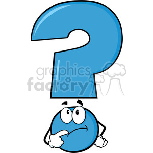 300x300 Royalty Free 6268 Royalty Free Clip Art Blue Question Mark Cartoon