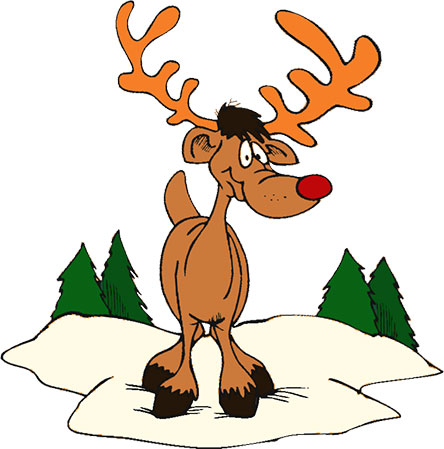 444x449 Rudolph Reindeer Clipart