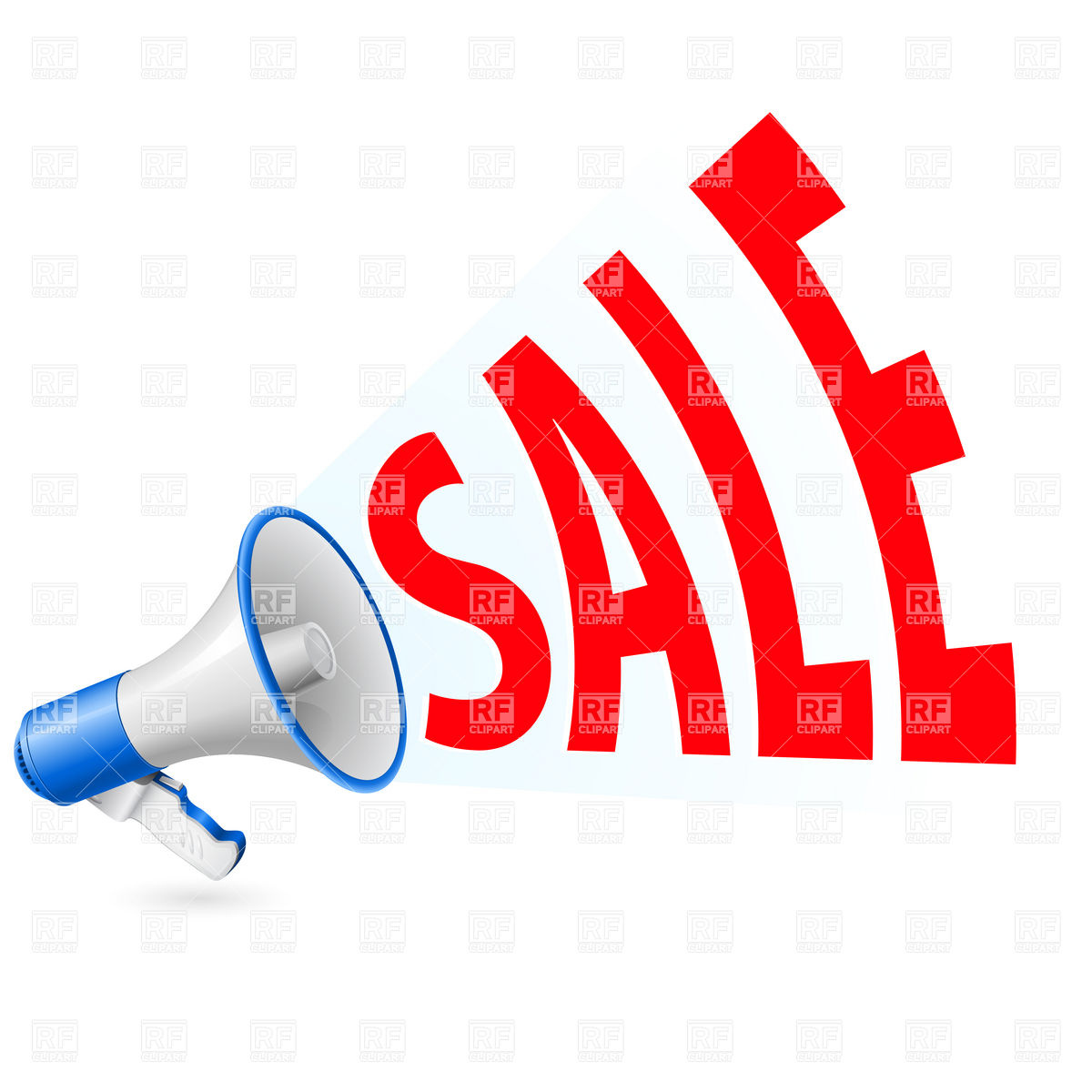 1200x1200 Sale Megaphone Royalty Free Vector Clip Art Image