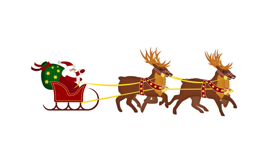 Free Clipart Santa And Reindeer Flying | Free download on ClipArtMag