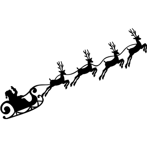 Free Clipart Santa And Reindeer Flying | Free download on ClipArtMag