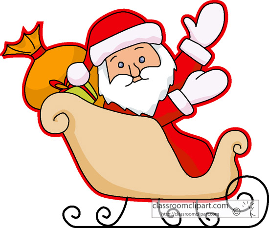 550x467 Free Christmas Clipart Santa Sleigh