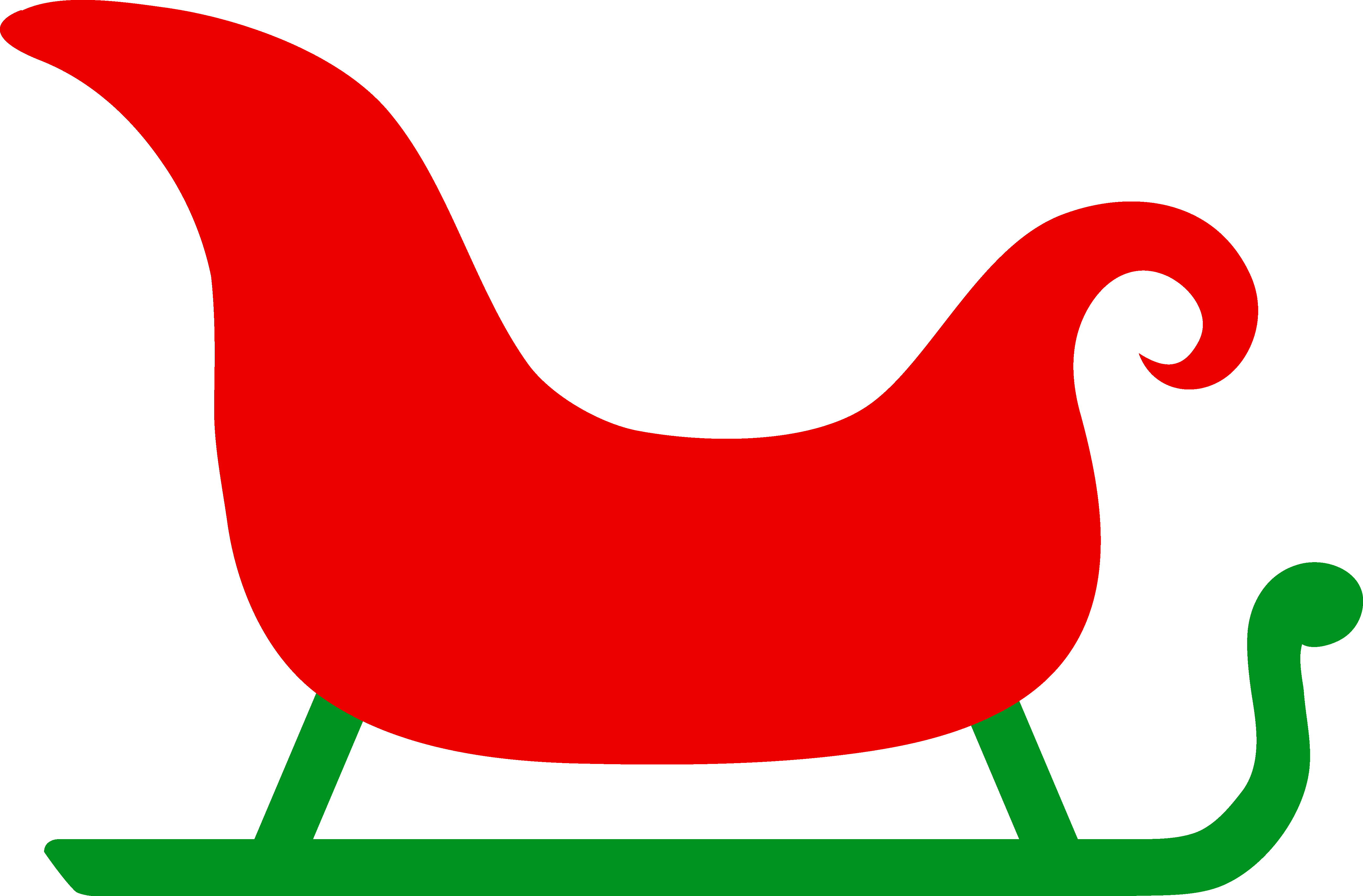 5199x3419 Simple Red And Green Sleigh