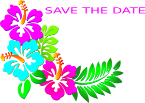 300x213 Save The Date Luau Clip Art
