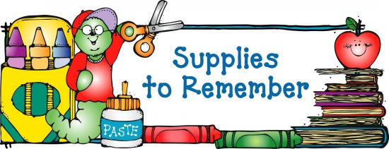 550x211 School Supplies Clipart Free
