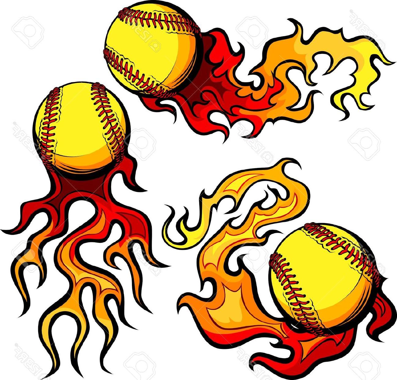 1300x1247 Best Softball Flames Vector Image Free Vector Art, Images