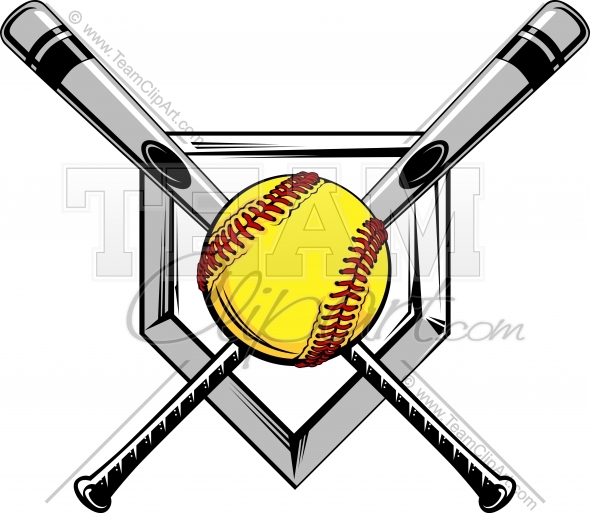 590x513 Clip Art Softball Bat And Ball Clipart