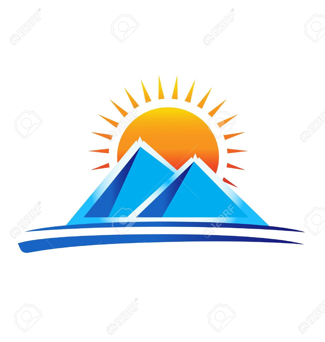 1235x1300 Mountain Sunrise Clipart