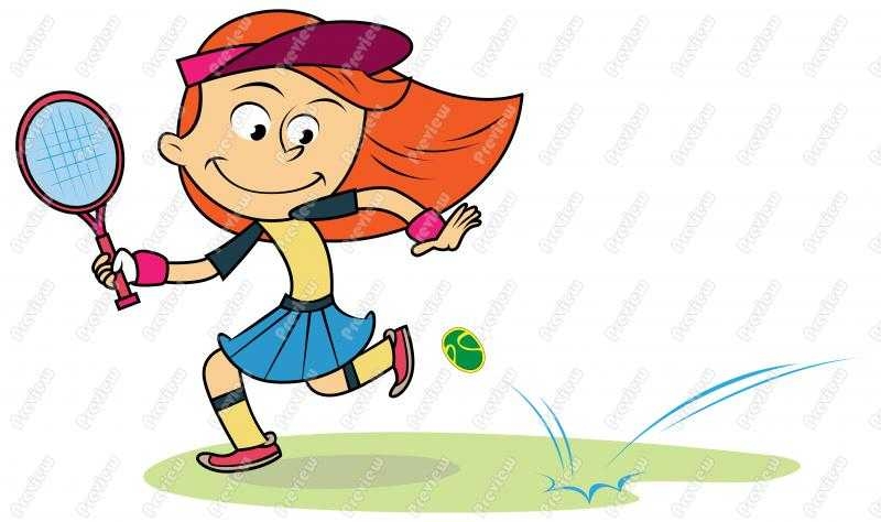 800x474 Girl Child Playing Tennis Clip Art