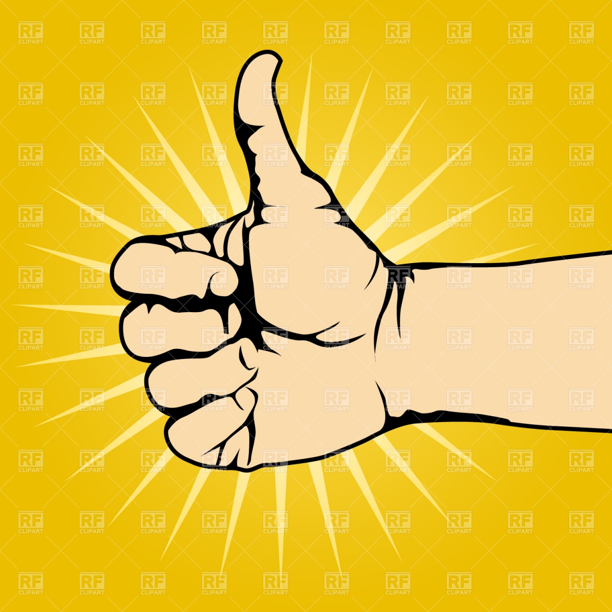 1200x1200 Thumbs Up Royalty Free Vector Clip Art Image