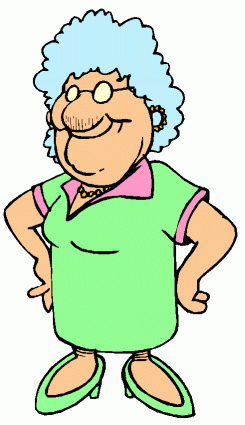 245x425 Old Lady Cartoon Clipart