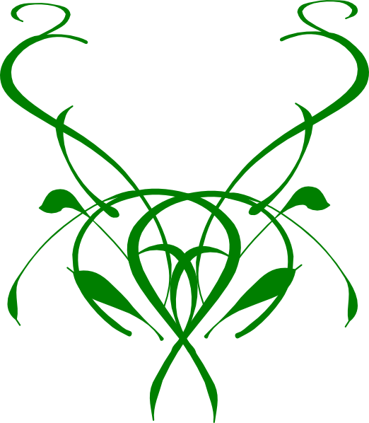 522x598 Stylized Vine Clip Art