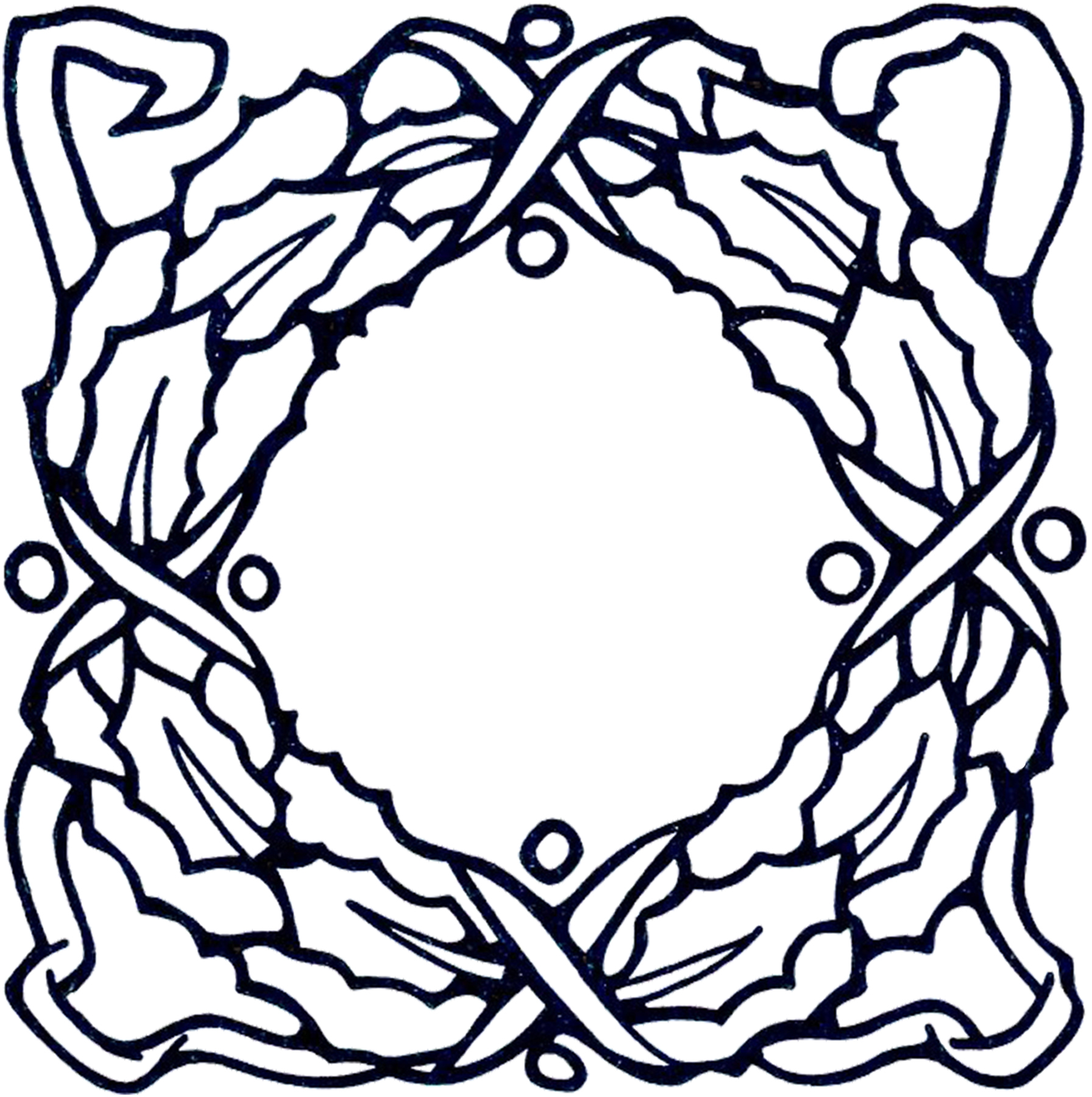 1792x1800 Vintage Christmas Wreath Clip Art Vintage Christmas, Clip Art