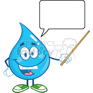 300x300 Royalty Free 6221 Royalty Free Clip Art Water Drop Character