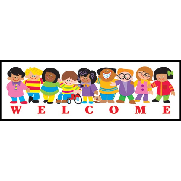 600x600 Free Kids Welcome Clipart Image