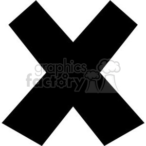 300x300 Royalty Free Black X 379612 Vector Clip Art Image