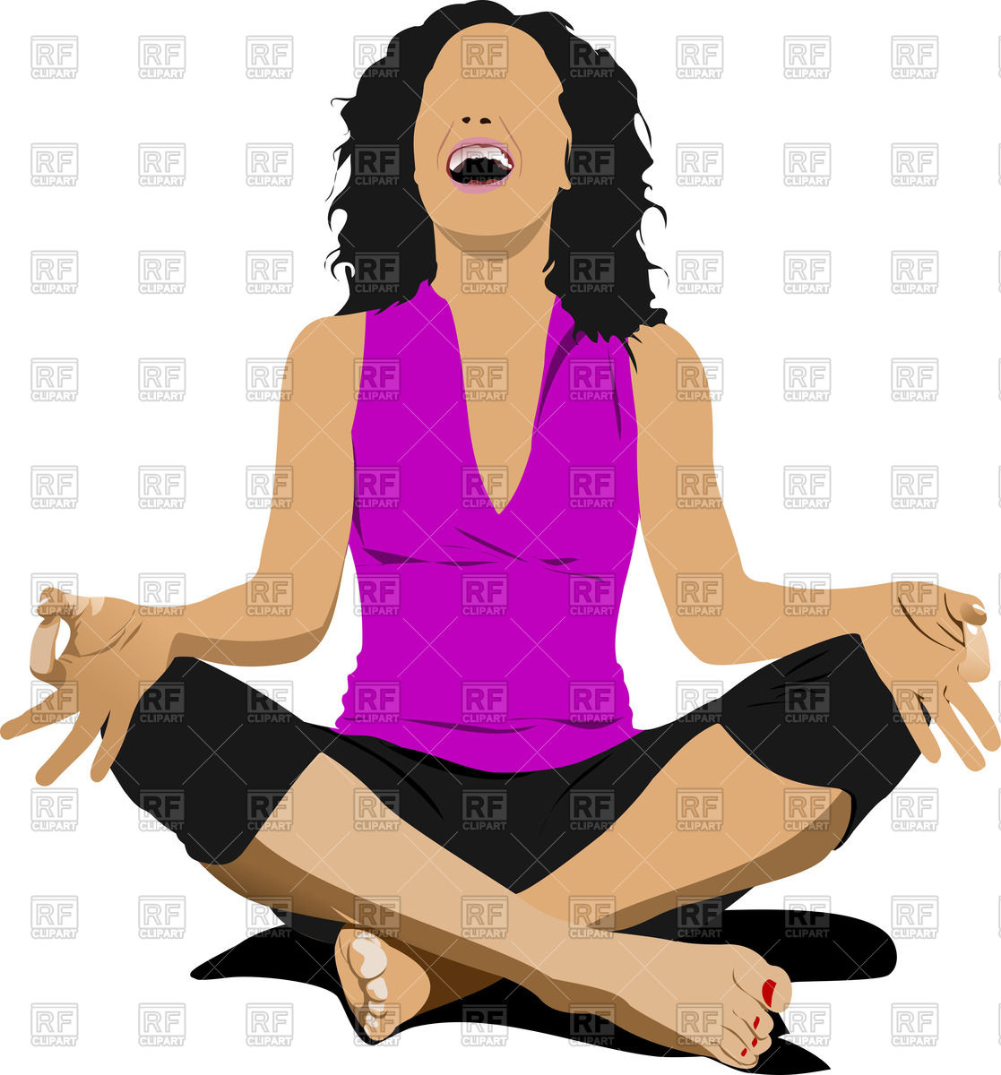 1117x1200 Woman In Yoga Pose Royalty Free Vector Clip Art Image