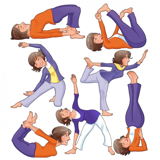 626x626 Yoga Poses Design Vector Free Download